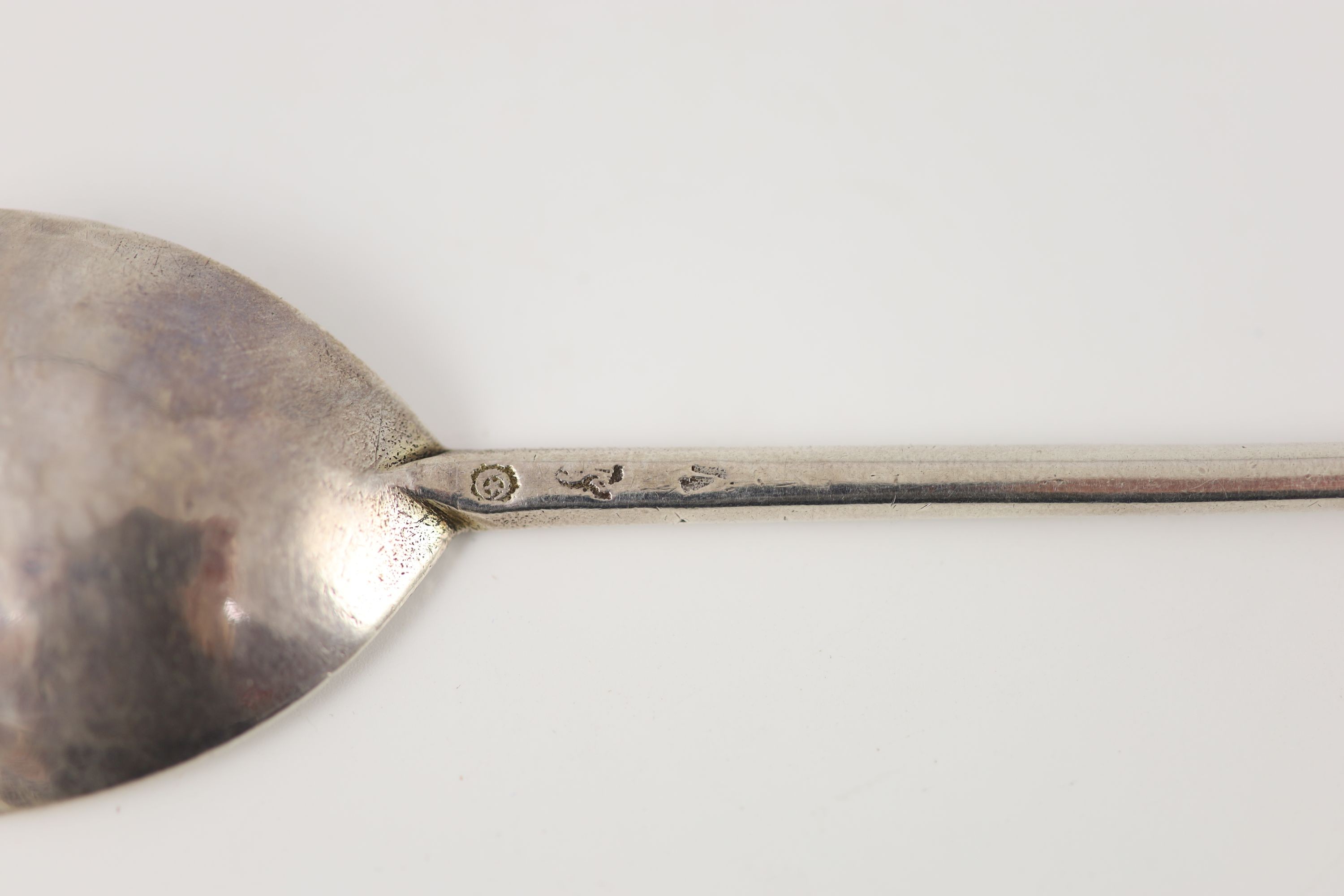 A 17th century silver seal top spoon